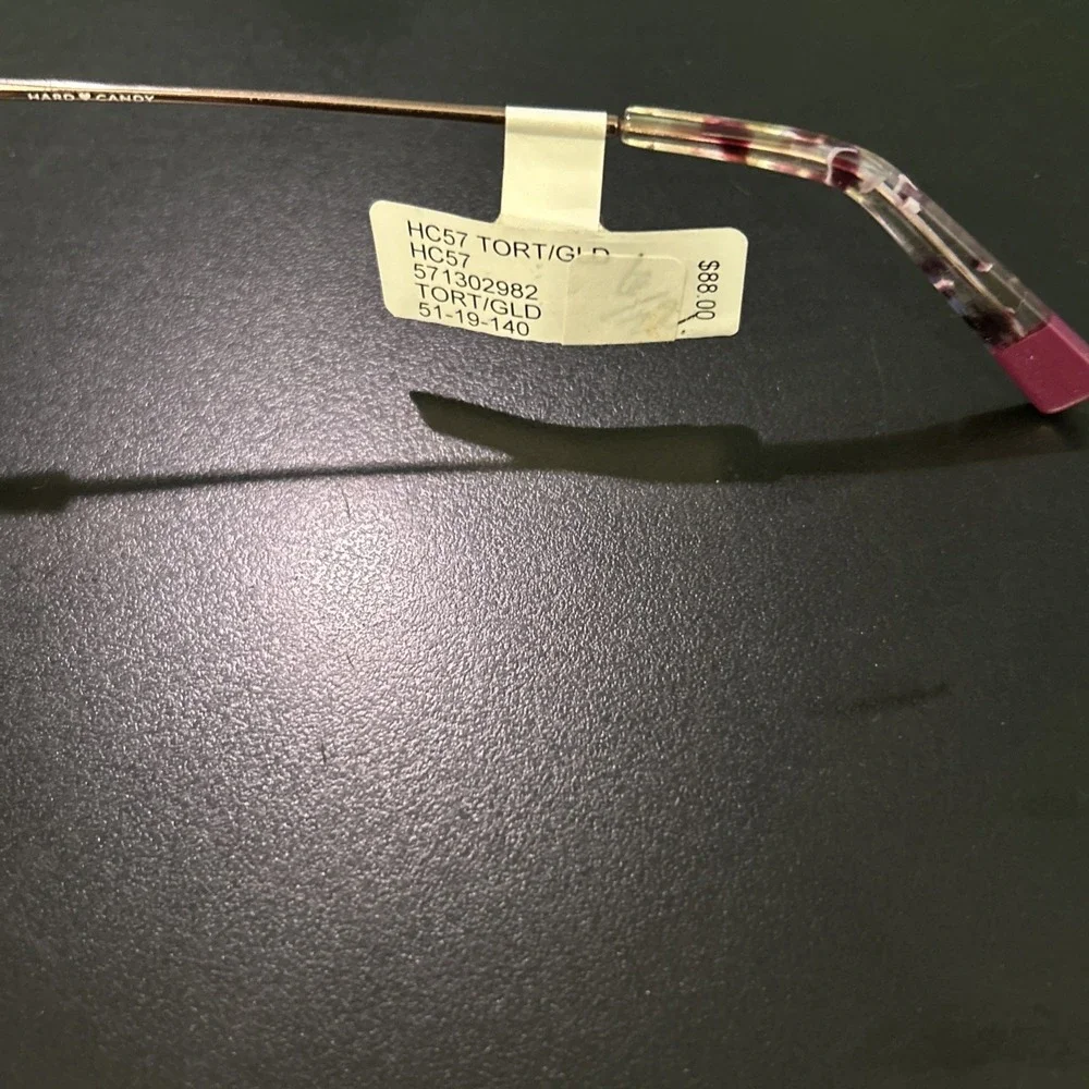 Hard Candy HC57 Eyeglasses Frame Tortoise Gold 51-19-140 NWT